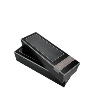 공장 직거래 커스터마이즈 디자인 검정 투명한 하늘과 땅 덮개 향수 선물 상자 직사각형 향수 포장 상자