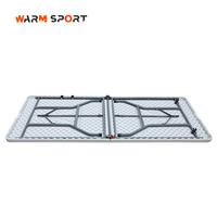 Table de camping pliante en plastique portable en gros 180cm Table et chaises pliantes bon marché pour événement