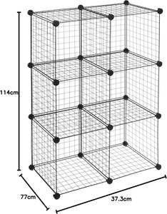 Support <span class=keywords><strong>de</strong></span> rangement en maille métallique combiné à 6 niveaux pour bricolage créatif Étagère extensible multifonctionnelle simple Livre Chaussures Manteau Cuisine Salon - Product Image 3
