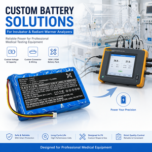 Batterie personnalisée pour incubateur, analyseur, équipement de test médical, radiateur, Li-ion OEM ODM - Product Image 2