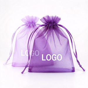 Multi-color Organza Drawstring Pouch Wholesale Custom Logo Sheer Mesh <b>Gift</b> <b>Bag</b> for <b>Wedding</b> Party Candy Jewelry Packaging - Product Image 3