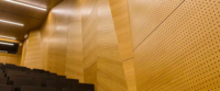 Panneau acoustique en bois plaqué pour le cinéma Tuile insonorisante en MDF perforé pour Hall