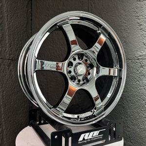 Cerchi Forgiati Roc Custom Chrome 57DR da <span class=keywords><strong>15</strong></span>-18 Pollici a 6 Razze 4x100 5x114.3 per Subaru BRZ Nissan 350Z 370Z MX-5 - Product Image 1