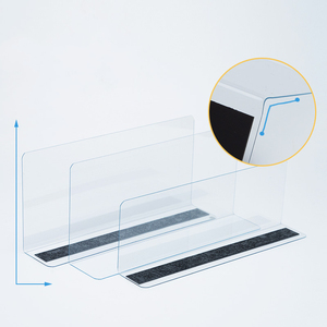 Porte-étiquettes en acrylique pour supermarché, séparateurs d'étagères en PVC en forme de L magnétiques - Product Image 4