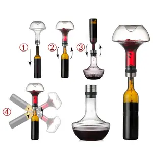 hand-blown 1000ml glass decanter breathing quick-dispensing wine glass cup