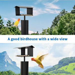 JH-Mech 63 Inch Zware Vogelhuispaal Met Een Houten Staaf Voor De Tuin, Ter Aantrekkingskracht Van Wilde Vogels, Eekhoornbestendig Vogelvoederhuis - Product Image 2