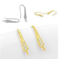 Boucles d'oreilles en argent Sterling 925, boucles d'oreilles, fermoirs, crochets, bricolage, fabrication de bijoux fins