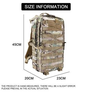 Sac à dos tactique multifonctionnel 30L pour sports de plein air, durable, résistant aux déchirures, imperméable, en tissu Oxford 600D, sac à dos de camping - Product Image 2