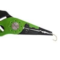 Pince de pêche portable à anneau fendu ODM FG-1026 noir+vert, personnalisable avec logo, en acier 4Cr14 – Vente chaude