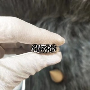 Anillo Vintage <span class=keywords><strong>Kroos</strong></span> con Corazón y Cruz, Diseño de Vid Eterna en Plata Tailandesa, Joyería Moderna para Hombre y Mujer - Product Image 3