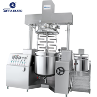 Sina ekato haute crème de lotion cosmétique faisant la machine homogénéisateur d'agitateur émulsifiant sous vide avec levage hydraulique