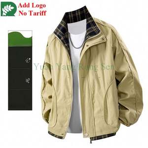 Custom Logo Men's Jacket Stand Collar Casual <strong>Lamb</strong> Down Baseball Casual Button Jacket - Product Image 2