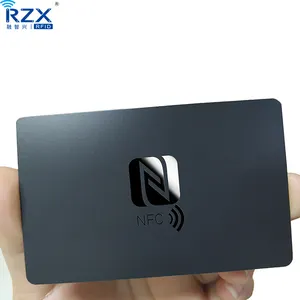 Free Stock Sample Contactless Custom Printed Nfc Card 13.56MHZ NTAG216 Access Control Black Matte Nfc Card