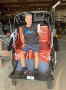 Ricksha eléctrico de alta calidad a la moda, rickshaw Jinrikisha Singporean tirado a mano, vehículo de transporte barato, rickshaw de 2 asientos - Product Image 5