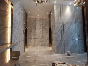 Modern Grey <b>Marble</b> Veined Polished Big Slab Floor Tile Natural Wall Panel Villa Stair Kitchen Countertop Bathroom Wall Flooring - Product Image 4