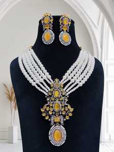 Factory Fashion <b>Crystal</b> Necklace Chunky Statement Zinc Alloy Strand Chain for Anniversary <b>Beads</b> Mala for Engagement Anniversary - Product Image 4