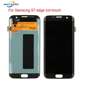 จอ LCD ทัชสกรีนเปลี่ยนได้สำหรับซัมซุงขอบ S7 LCD ของแท้ CE 100% Test DHL FedEx UPS EMS ECT