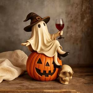 Nueva Estatua de Fantasma de Resina para Halloween 2026, Adorno de Copa de Vino, Decoración de Halloween, Decoración del Hogar, Venta al por Mayor - Product Image 1