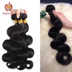 Affordable Body Wave Human Hair Bundles With 4x4 Lace Closure Raw Mongolian Hair Weave Bundles With 13x4 Lace Frontal Wholesale