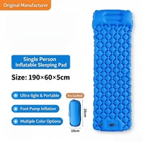 Matelas de camping gonflable léger avec oreiller intégré, coussin d'air portable, tapis de couchage imperméable pour sac à dos