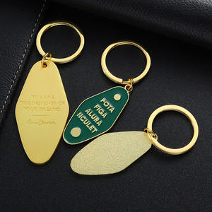 Porte-clés personnalisé, logo, lettre, marque commerciale, plaqué or, gravé au laser, porte-clés vintage pour chambre, motel, hôtel, cadeaux souvenirs - Product Image 4