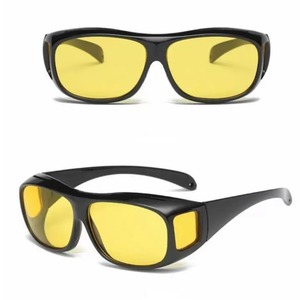 Alta qualidade dia noite dirigindo óculos amarelo lente anti-reflexo dia dirigindo óculos óculos óculos de sol visão noturna óculos