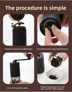 เครื่องบดกาแฟแบบ<span class=keywords><strong>มือ</strong></span>หมุน สีดำ พกพาสะดวก ขายดี - Product Image 6