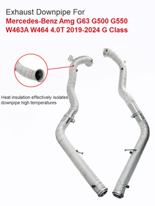 <strong>Car</strong> Stainless Steel <strong>Heatshield</strong> Exhaust Pipe Downpipe for Mercedes-Benz G63 G500 G550 AMG W463A W464 4.0T 2019-2024 - Product Image 2