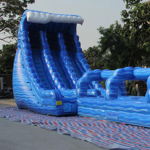 Tobogán <span class=keywords><strong>de</strong></span> <span class=keywords><strong>agua</strong></span> inflable mágico azul, comercial, grande, deslizante, a la venta - Product Image 4
