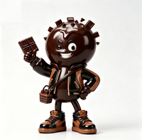 Figurine personnalisée en chocolat, personnage de dessin animé en PVC et ABS, statue de personnage de dessin animé, usine chinoise OEM, figurine personnalisée pour la promotion de la marque