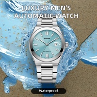 Reloj Mecánico Automático de Lujo para Hombre, Acero Inoxidable, Zafiro, Luminoso, Analógico, con Lupa, Logotipo Personalizado OEM, Movimiento Miyota