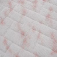Tissu en fausse fourrure de lapin en polyester tricoté 100 % doux, à motif carré gaufré, pour jouets, vêtements, voitures et literie pour filles