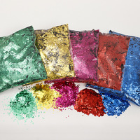 Paillettes hexagonales irisées dorées, taille 1/10, poudre de paillettes, modèle 101, fabriqué en Chine, pour confettis de ballons, bouées de natation, matériaux d'artisanat