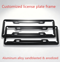Service de fabrication : Cadre de plaque d'immatriculation en aluminium 6061 et acier inoxydable usiné CNC, couleur personnalisée, sablage 3D, anodisé