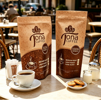 Sachet Mylar de qualité supérieure pour emballage de grains de café, pochette alimentaire refermable avec fermeture éclair