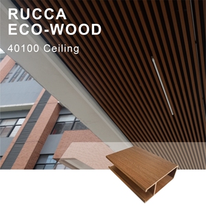 Rucca WPC trần thiết kế vuông gỗ 40x100 mét PVC trang trí nội thất từ Phật Sơn Hot Sản phẩm mới! - Product Image 1