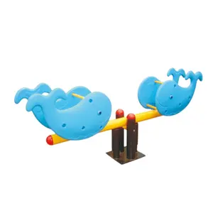 Hot Selling Toddler playground Preschool playground Park Garden Colorful Cartoon Plastic Ride outdoor seesaw for sale