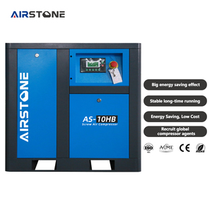 เครื่องอัดอากาศแบบสกรูโรตารี่อุตสาหกรรม Airstone 7.5KW 10HP 7-12 บาร์ IP54 ความเร็วคงที่ สำหรับอุตสาหกรรมขนาดเล็กและขนาดกลาง - Product Image 1