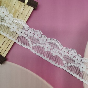 Adorno de encaje elástico al por mayor 3,2 cm diseño de patrón floral malla elástica borde pequeño para Lencería dobladillo encaje accesorios de bricolaje - Product Image 1