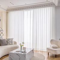 Rideau brodé sur mesure, Rideau transparent à motif couronne, Rideau transparent blanc pour l'intimité