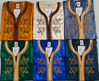 Nouvelle conception de thobe marocain traditionnel, broderie musulmane, abaya, mode arabe saoudienne, vêtements islamiques pour hommes, Qamis Homme Jubba