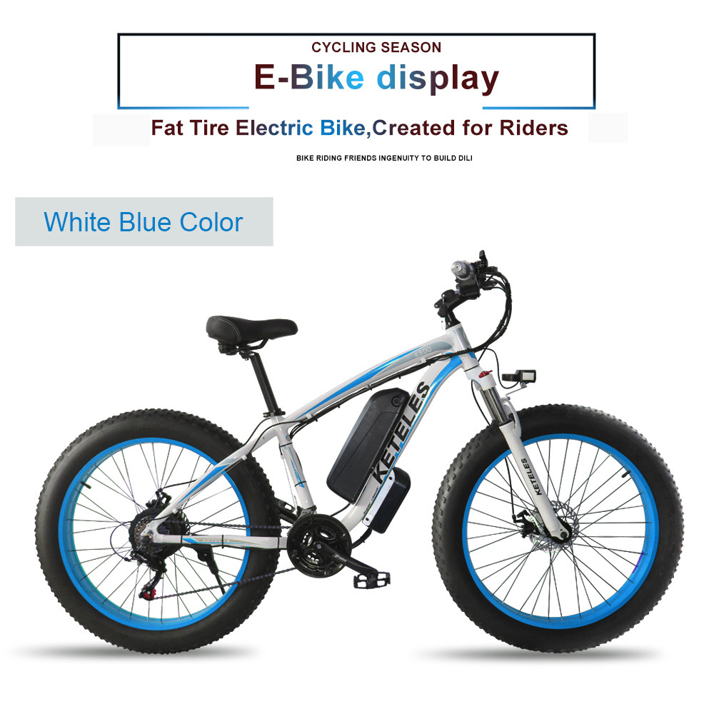 Fat Tire Electric Mountain Bike 48V 1000W Fatboy EBike - H84cDcaf3f34a43b1a9f6913c468D3D675