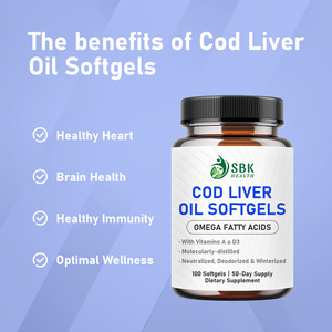 Cápsulas de Aceite de Hígado de Bacalao OEM ODM, Ácidos Grasos Omega, Salud del Corazón, Salud Cerebral, Inmunidad Saludable, Bienestar Óptimo - Product Image 2