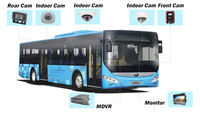 Sistema de Cámara GPS LCD A&S de 4 Canales y 1080P, Compatible con 4G/5G, IA, DMS, ADAS, Resistente al Agua, Visión Nocturna para Vehículos, Camiones, Taxis y Autobuses