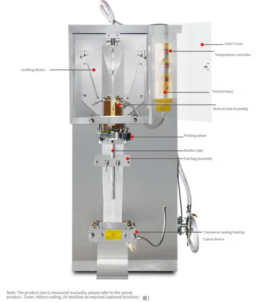 آلة تعبئة وختم السوائل الأوتوماتيكية ، أكياس عصير المياه
