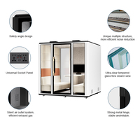 Cabine de bureau modulaire de luxe multifonctionnelle avec isolation acoustique, conception insonorisée pour hôtels, centres commerciaux, écoles
