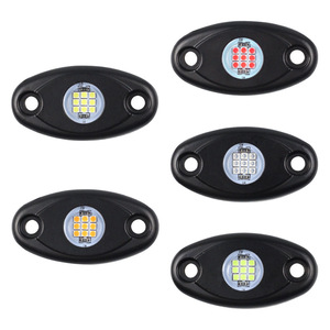 Feux de châssis LED automobiles 9 LED multicolores en alliage d'aluminium pour grille de véhicule tout-terrain, alimentation CC, fixation par vis - Product Image 1