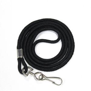 Lanière économique en polyester noir de 3 mm Bestom, prix d'usine, porte-badge pour employés de bureau et visiteurs, usage unique - Product Image 1