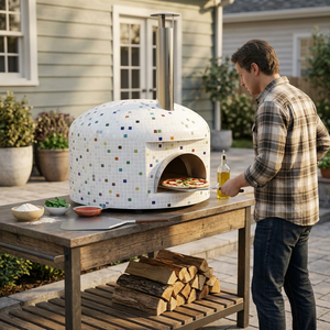 Horno de Pizza de Cerámica a Leña de Alta Productividad, Instalación Integrada, Control de Temperatura, Resistente al Calor hasta 500°C, Uso Comercial - Product Image 3