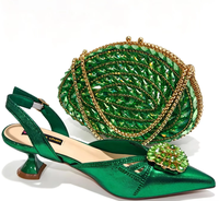 Nouvelle Collection 2026 : Ensemble Chaussures et Sac Africains de Haute Qualité – Talons Hauts Scintillants avec Sac Assorti pour Fêtes au Nigeria AB9217
